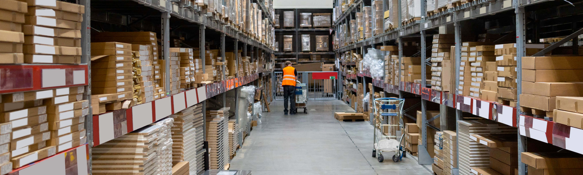 self service warehouse in a hardware store