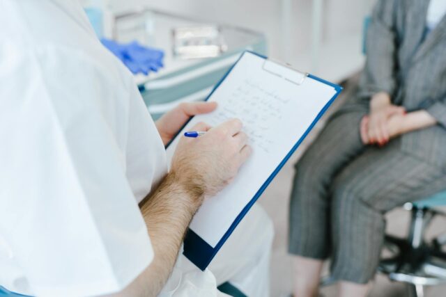 patient in doctors office